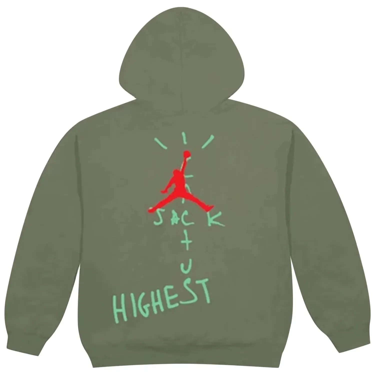 Cactus Jack by Travis Scott x Air Jordan Highest Hoodie 'Olive' - Image 2
