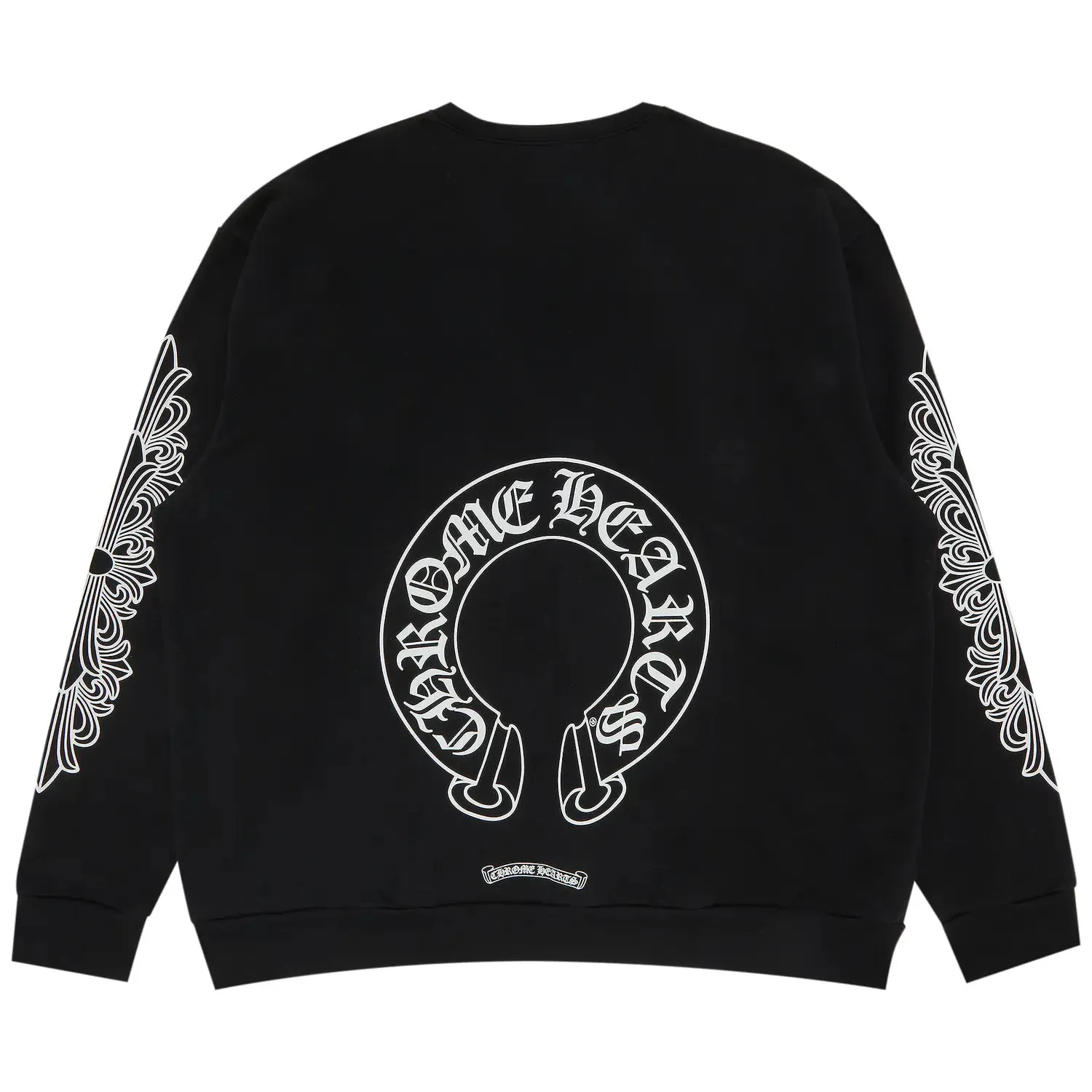 Chrome Hearts Horseshoe Logo Crewneck 'Black' - Image 2
