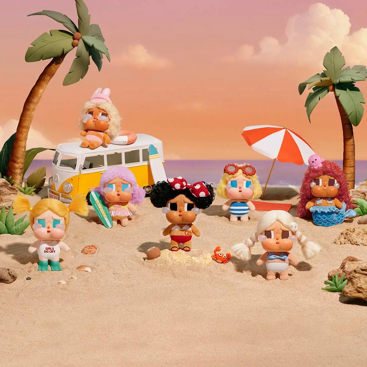 CRYBABY Vacation Mode On Series-Vinyl Plush Pendant Blind Box x 1 - Image 3