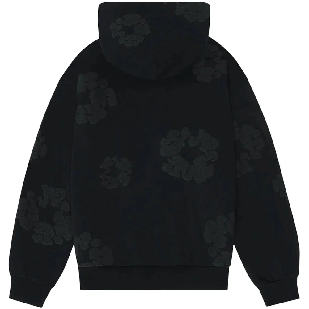 Denim Tears Cotton Wreath Hoodie 'Black Monochrome' - Image 2