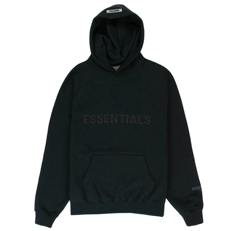 Fear Of God Essentials Front Logo Hoodie 'Black' SS20