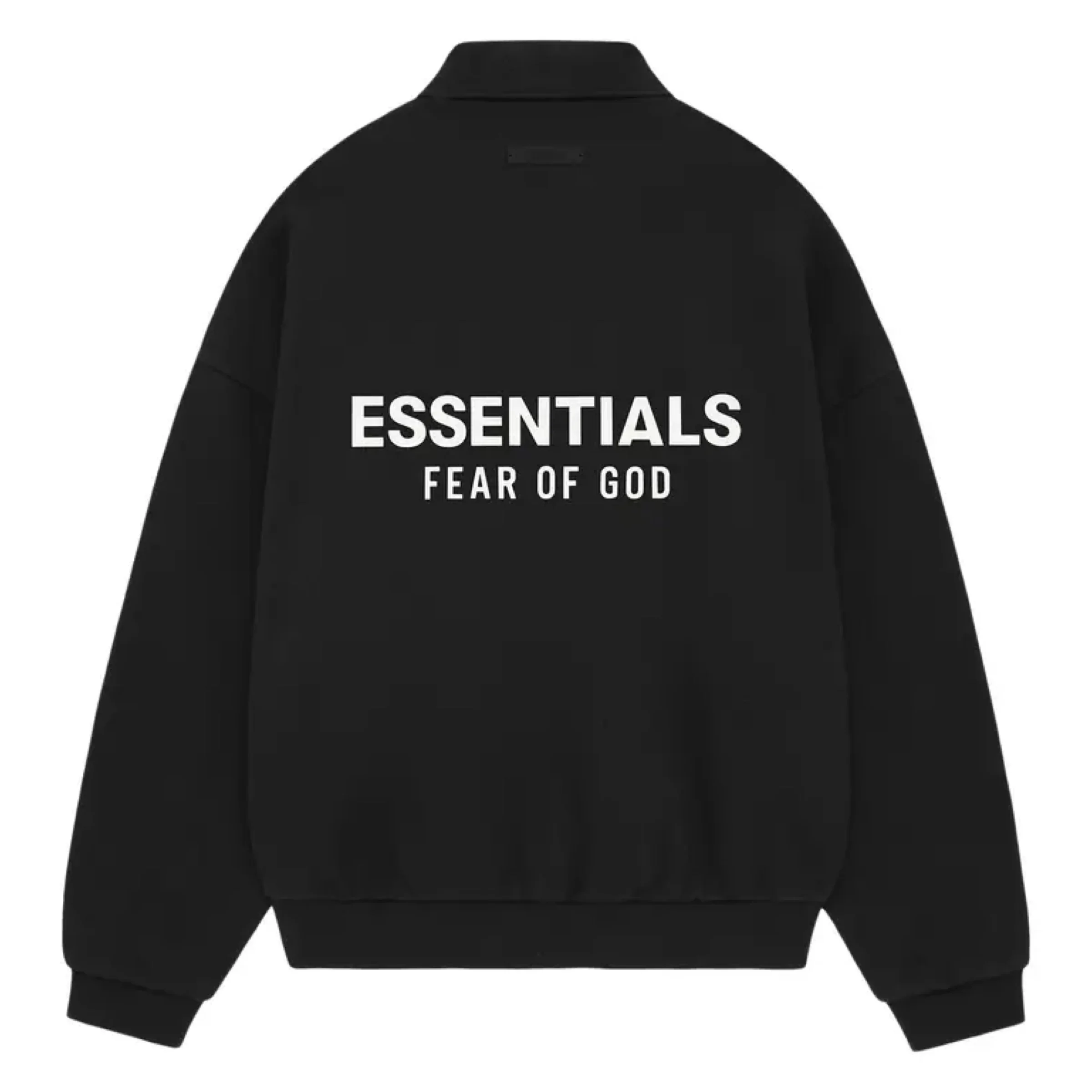 Fear Of God Essentials Holiday 24 Fleece L/S Polo 'Black' - Image 2