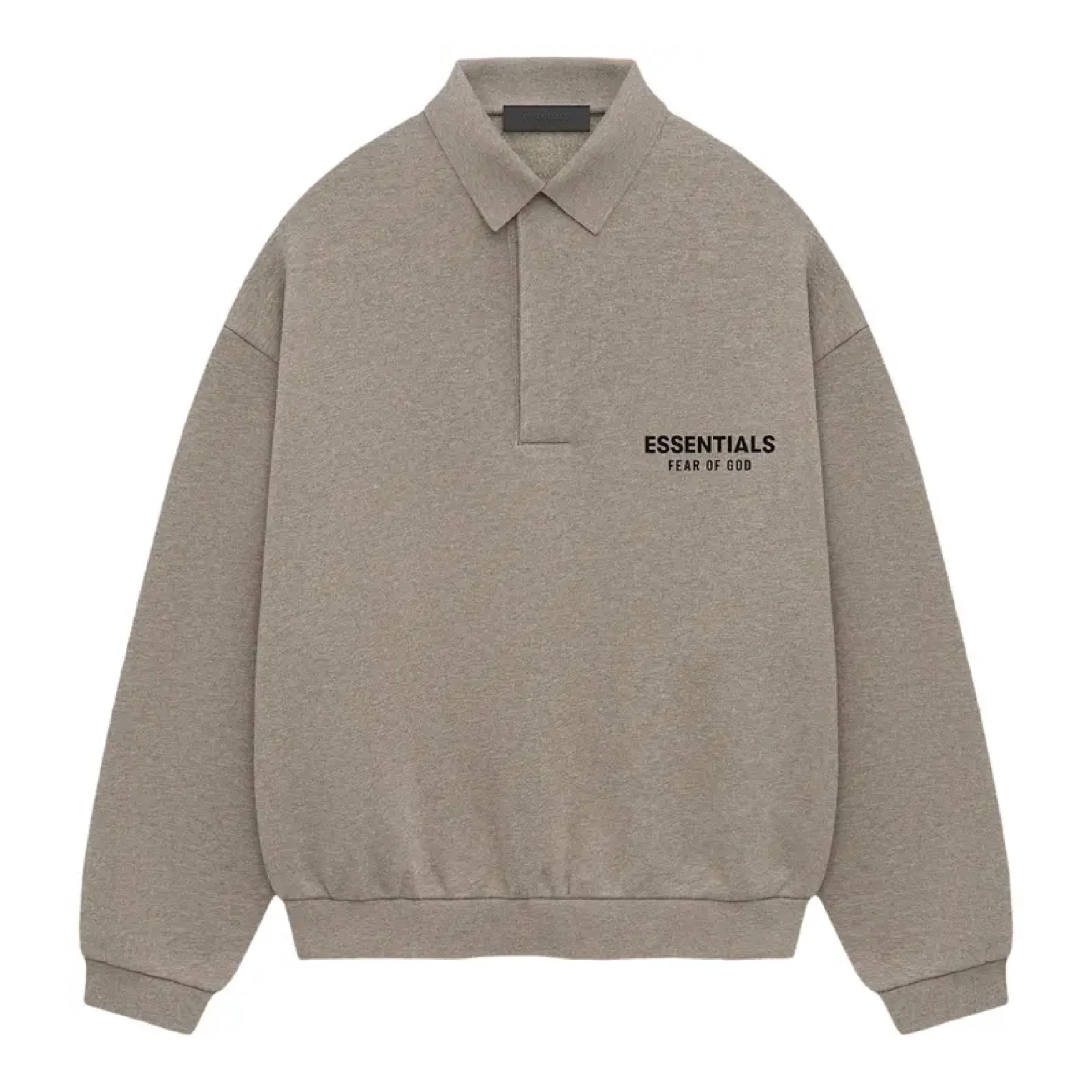 Fear Of God Essentials Holiday 24 Fleece L/S Polo 'Dark Heather Grey'