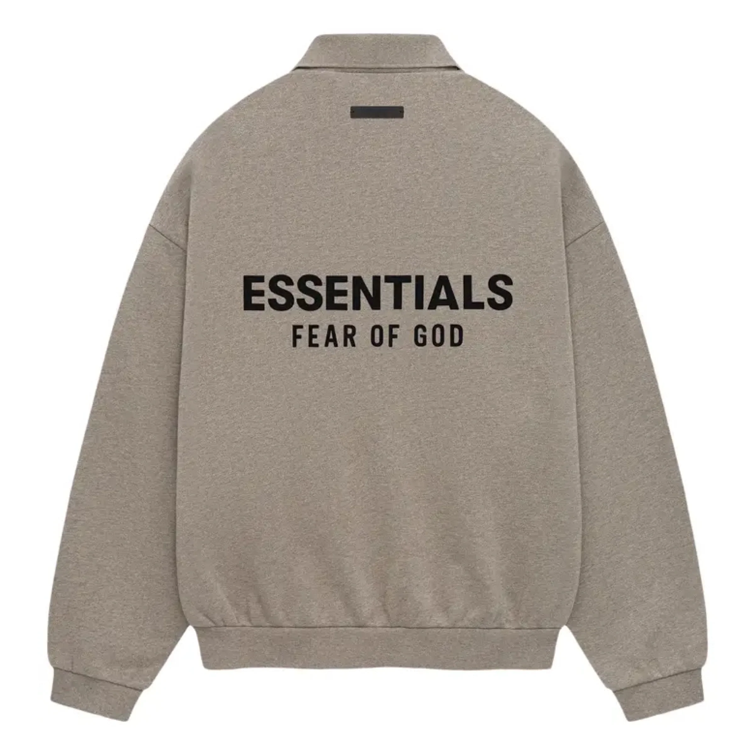 Fear Of God Essentials Holiday 24 Fleece L/S Polo 'Dark Heather Grey' - Image 2