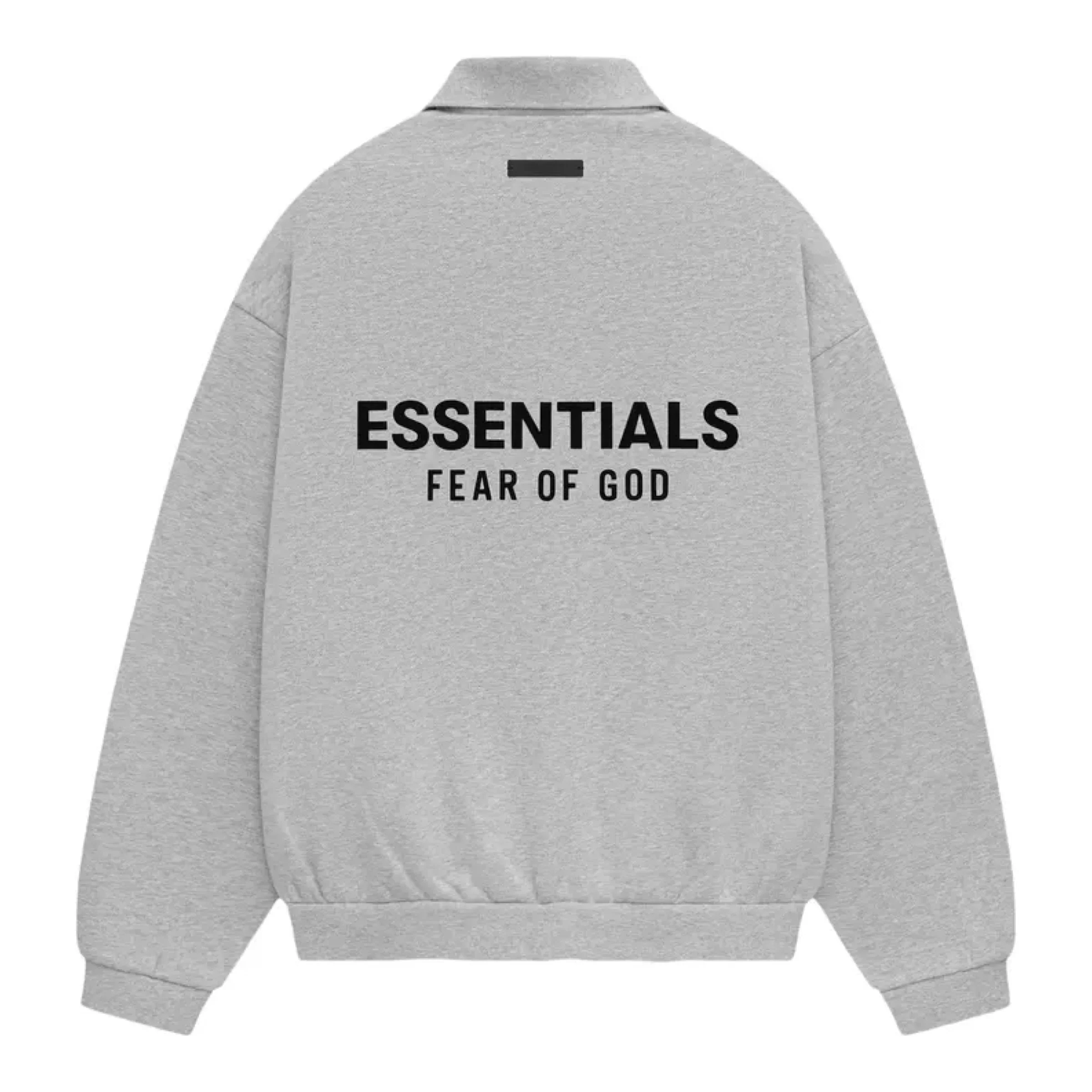 Fear Of God Essentials Holiday 24 Fleece L/S Polo 'Light Heather Grey' - Image 2