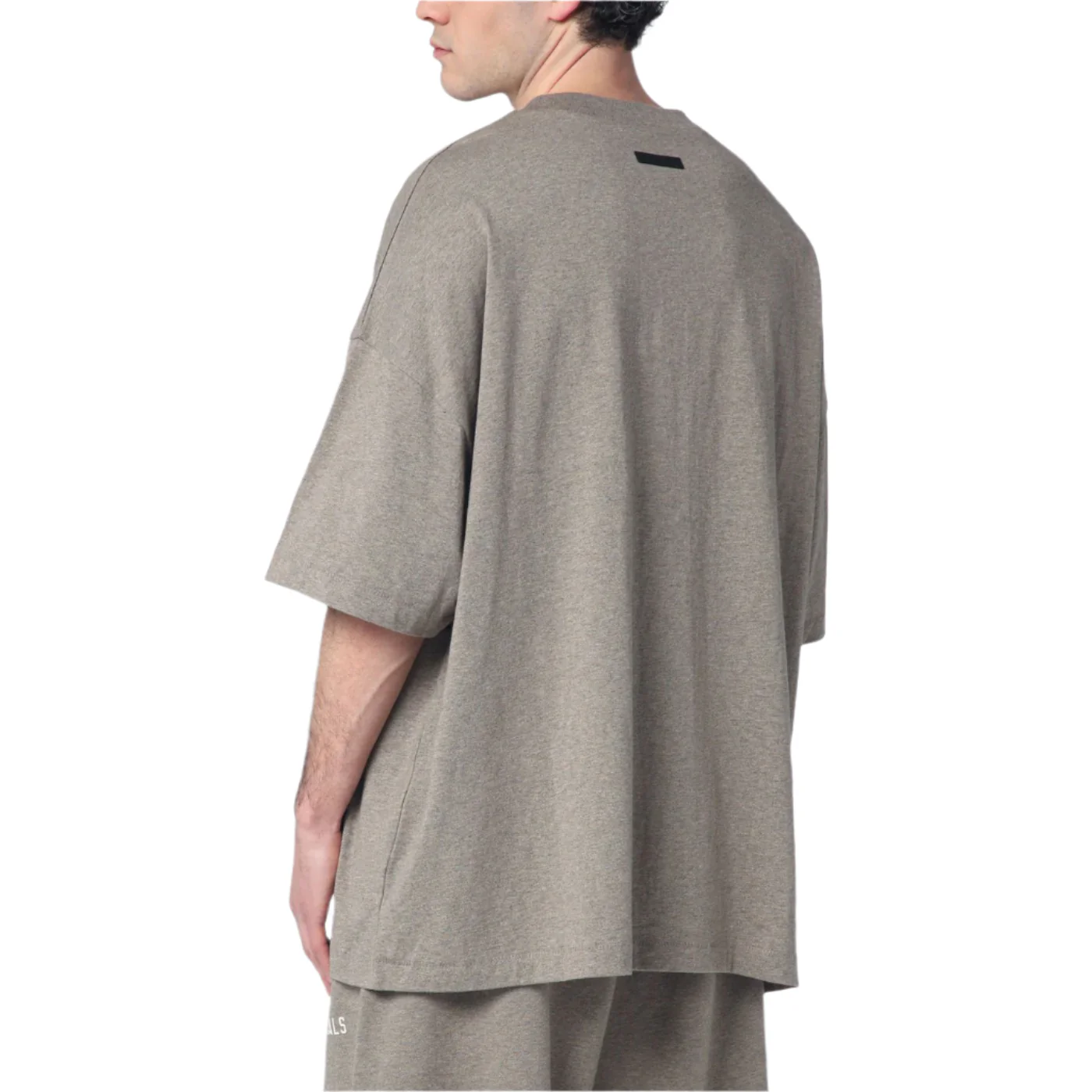 Fear Of God Essentials University Logo T-Shirt 'Heather Oatmeal' - Image 2
