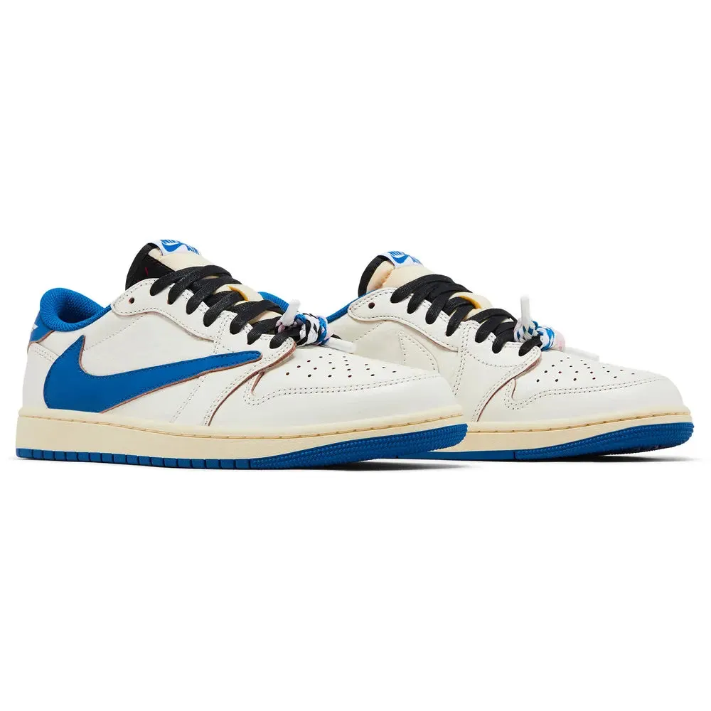 Fragment Design x Travis Scott x Air Jordan 1 Retro Low OG SP 'Sail Military Blue' - Image 5