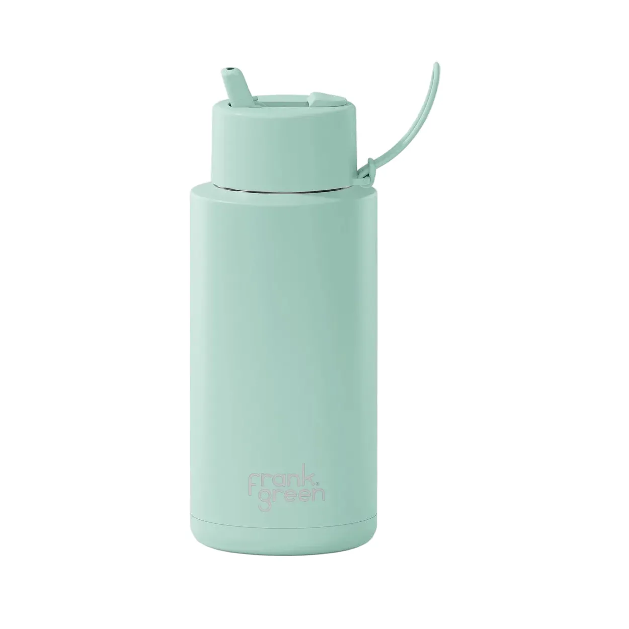 Frank Green Ceramic Reusable 1L Bottle + Lip Gloss Holder Set 'Peppermint'