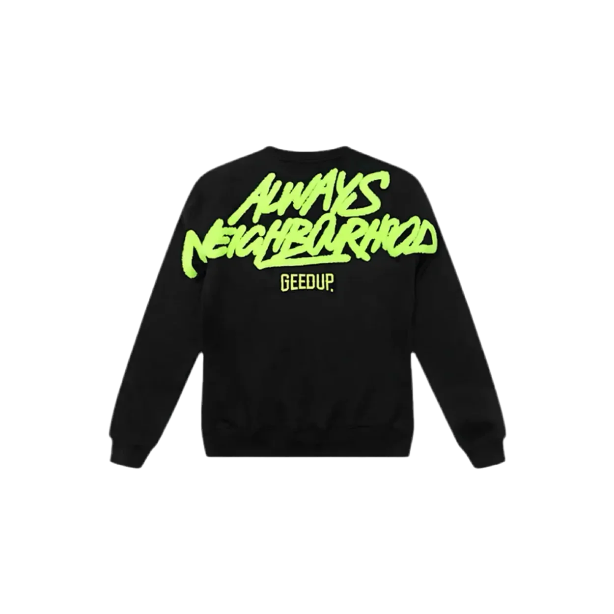 Geedup Always Neighbourhood Crewneck (Black/Lime)