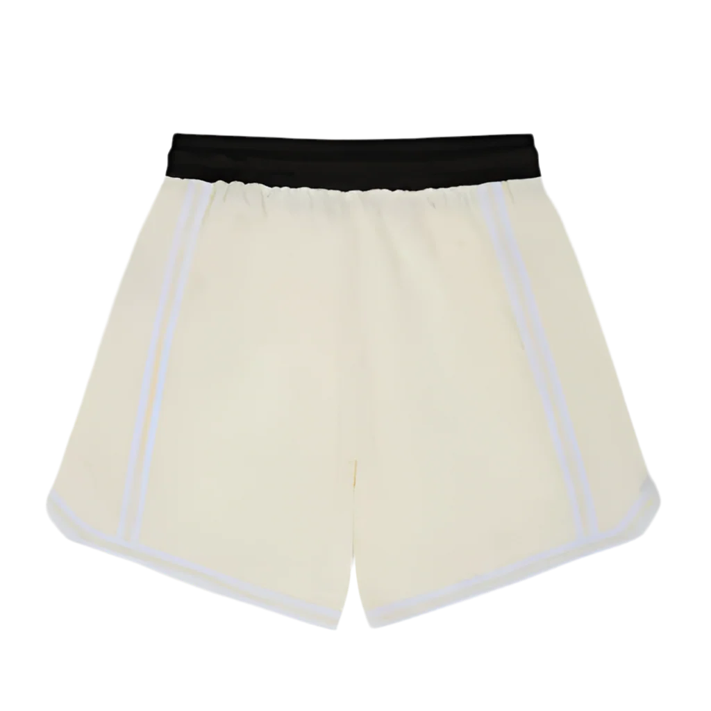 Geedup Emboss Mesh Shorts Cream