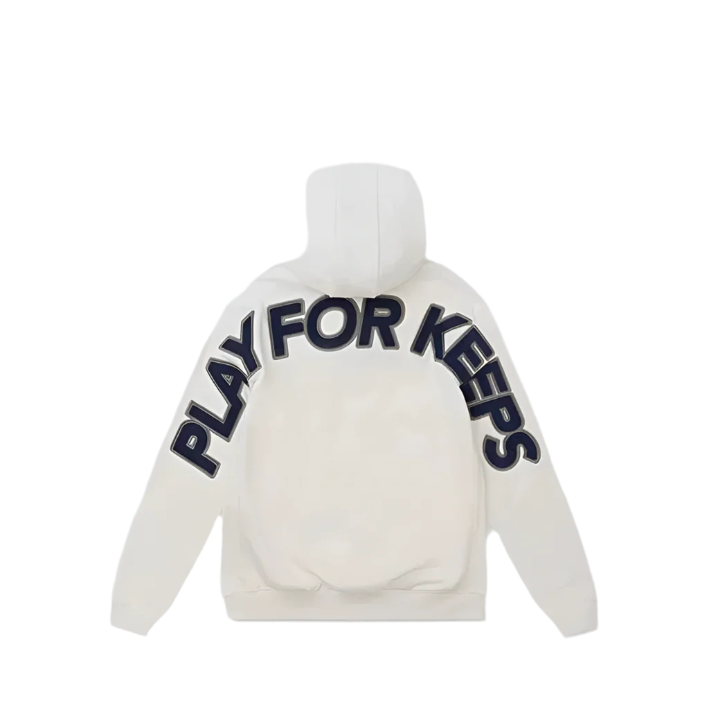Geedup Play For Keeps Hoodie 'White Navy' - Image 2