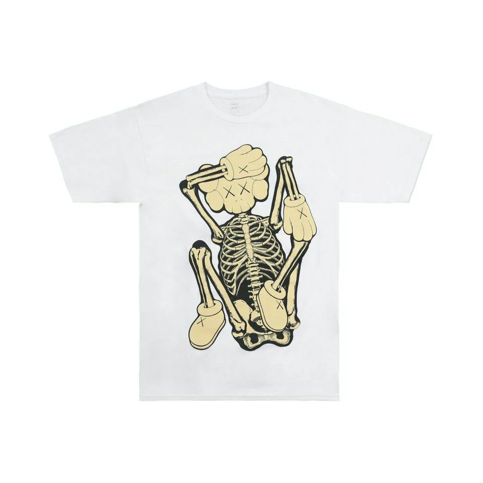 KAWS Skeleton New Fiction T-Shirt 'White'