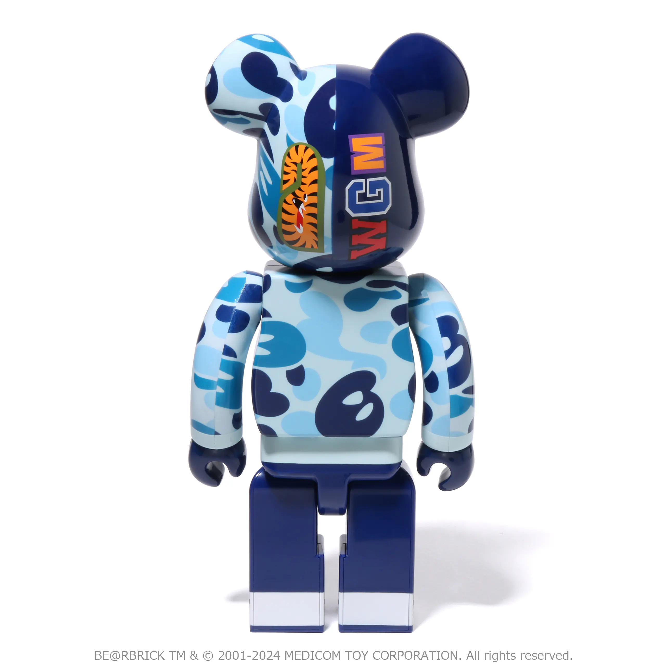 MEDICOM BE@RBRICK x Bape Baby MILO® Camo Shark 'Blue' 400% + 100% Figures - Image 3
