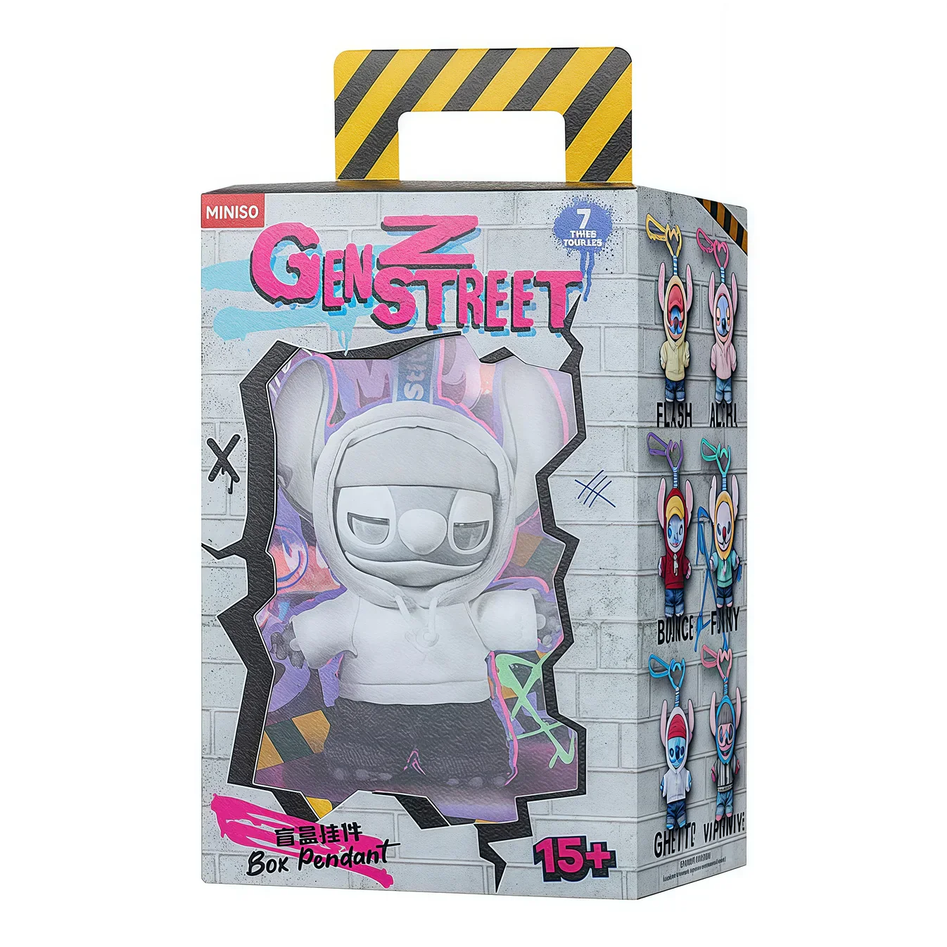 MINISO Disney Stitch GenZ Street Series-Vinyl Plush Pendant Blind Box x 1