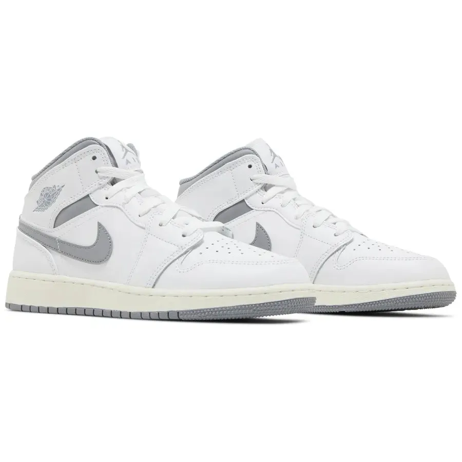 Nike Air Jordan 1 Mid 'Neutral Grey' GS - Image 3