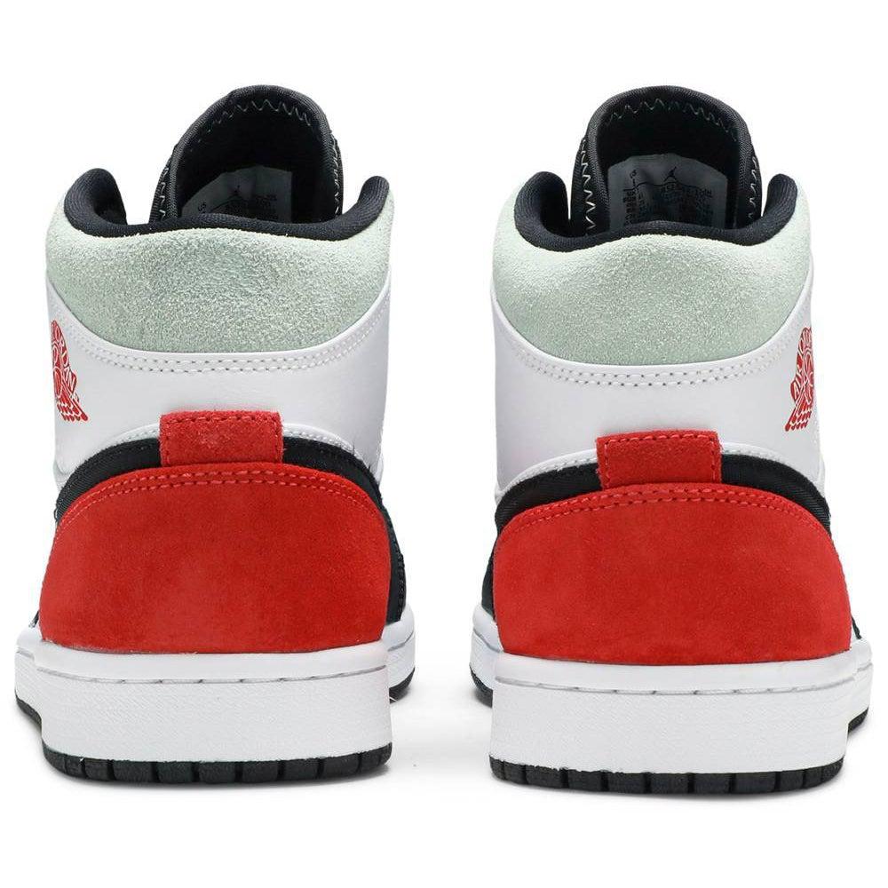 Nike Jordan 1 Mid SE White Black Red Spruce (GS) - Image 5