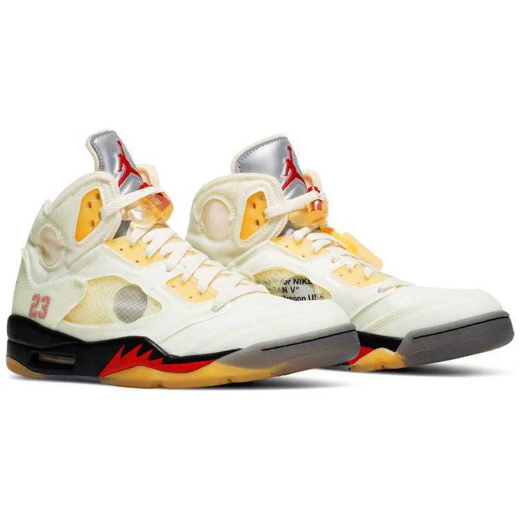 Nike Off-White x Air Jordan 5 SP Sail - Image 5