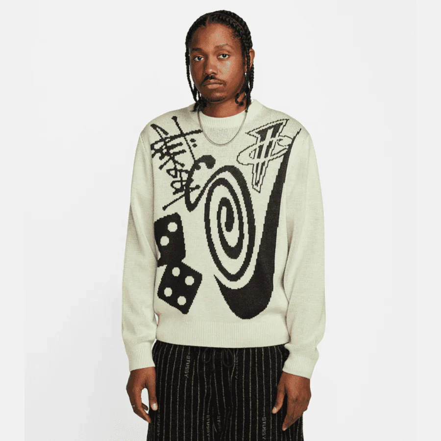 Nike x Stussy Knit Sweater 'Natural' - Image 3