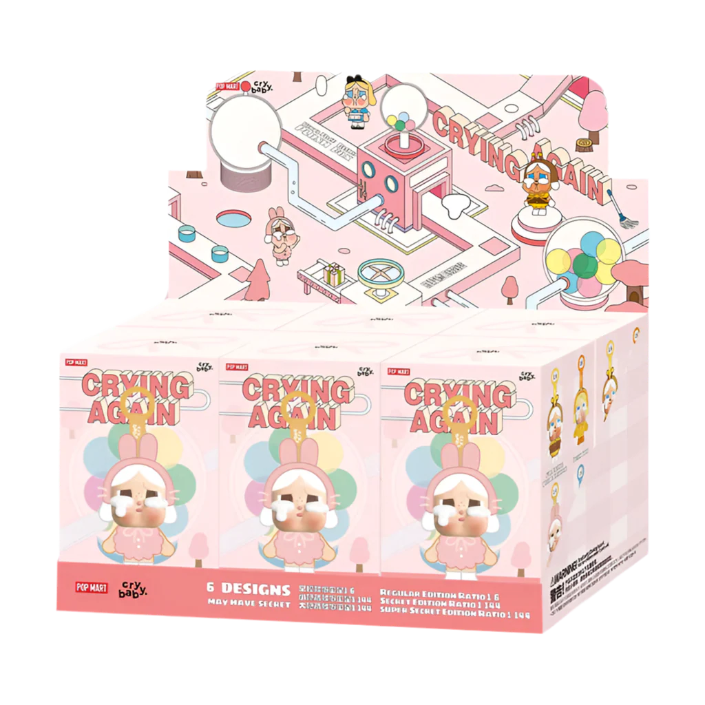 Pop Mart CryBaby Crying Again Series Vinyl Face Plush Sealed Blind Box Set