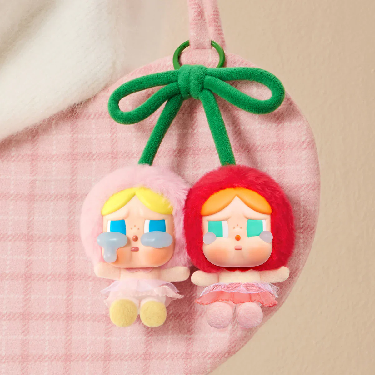 POP MART CRYBABY Crying For Love Series Plush Pendant 'Love You Cherry Much' - Image 3