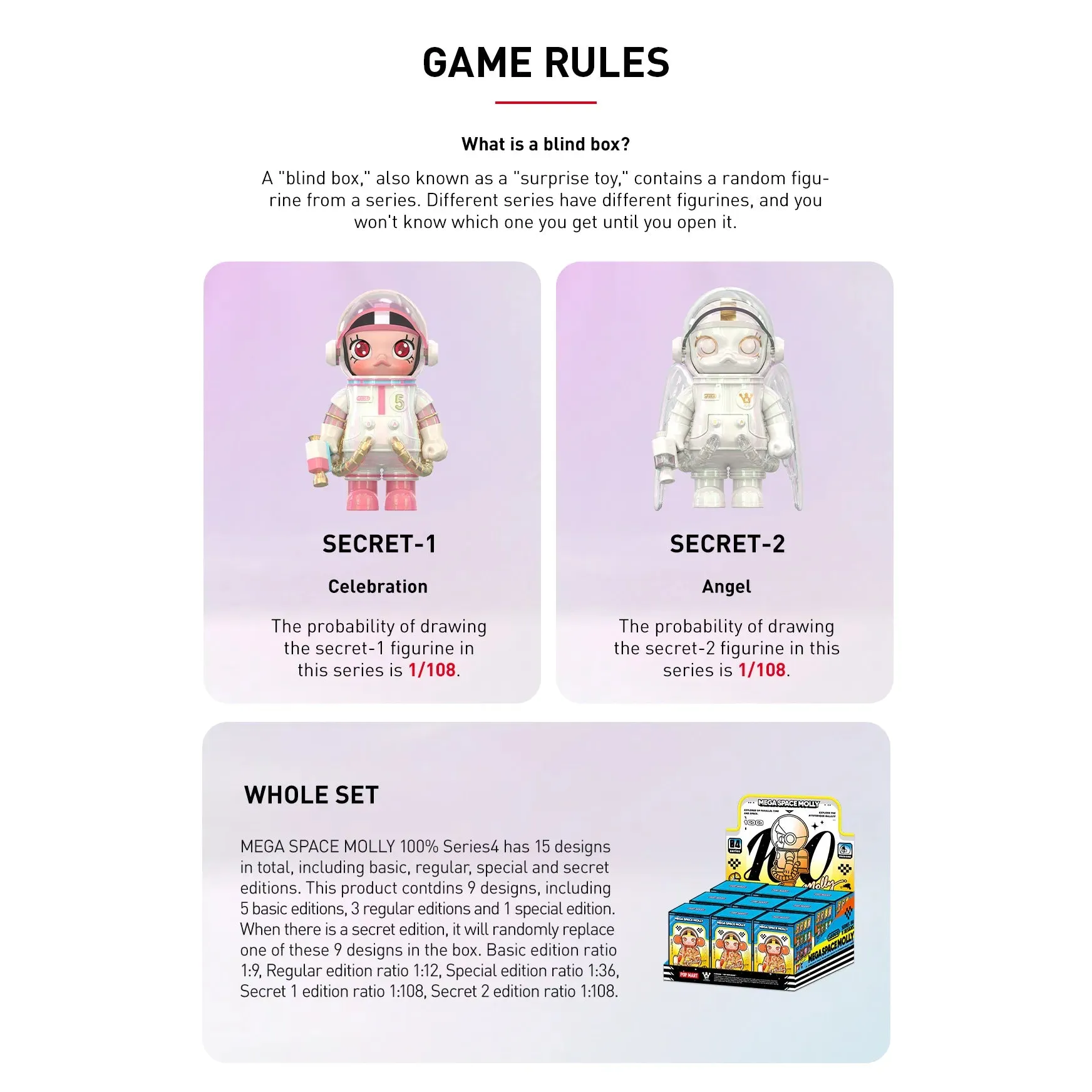 Pop Mart Mega Space Molly 100% Series4 Figurine Blind Box - Image 4