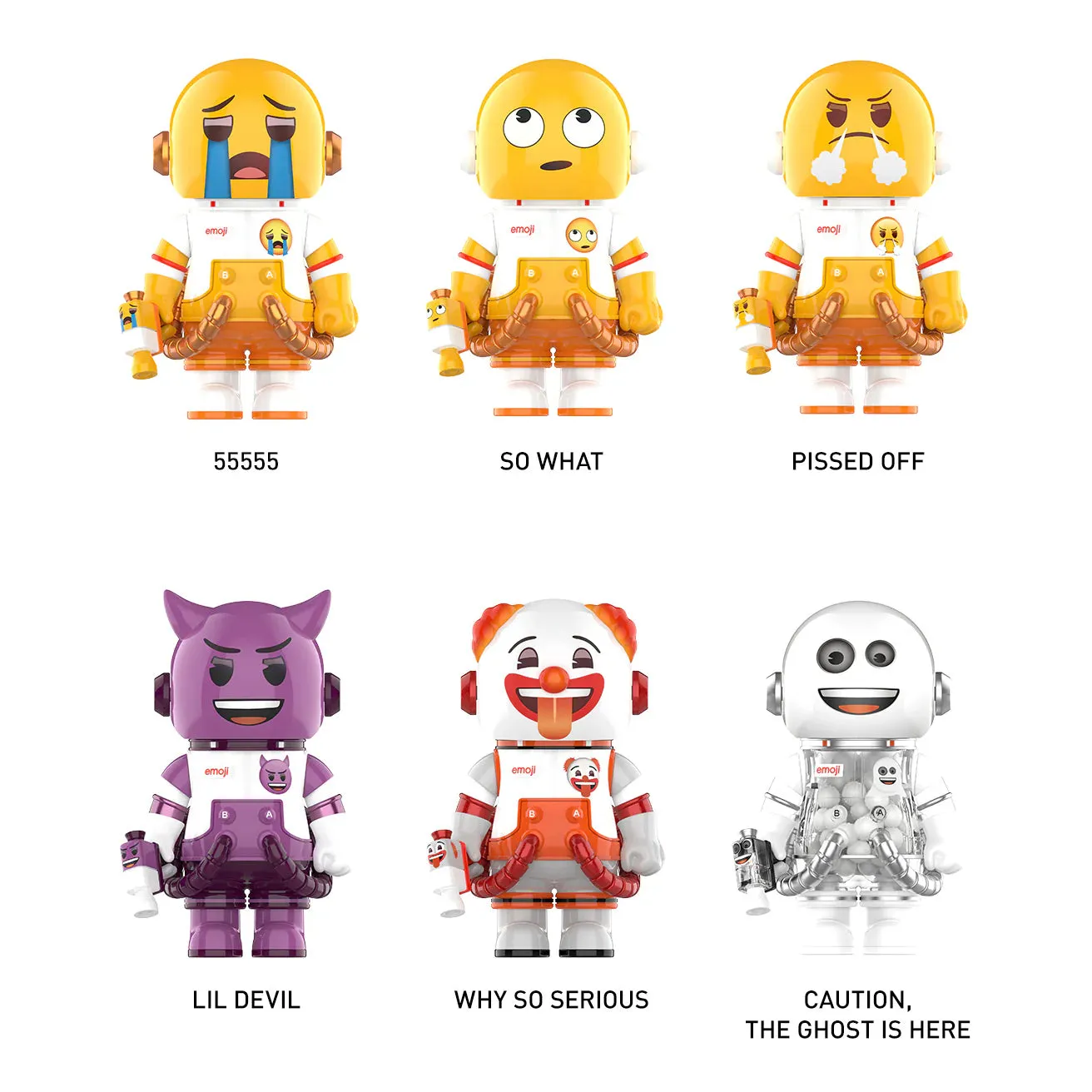 POP MART MEGA Space Molly 100% x Emoji Series Blind Box - Image 3
