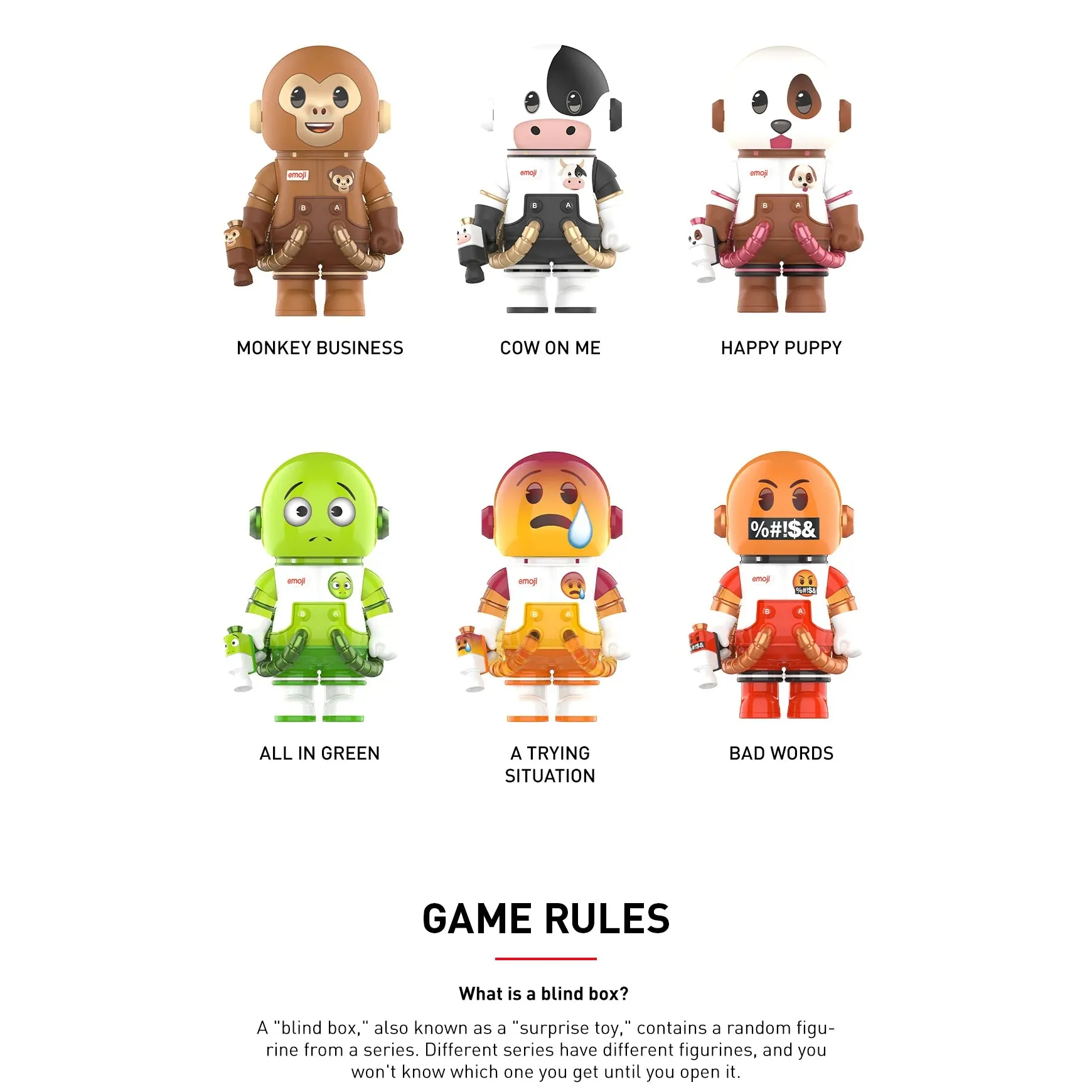 POP MART MEGA Space Molly 100% x Emoji Series Blind Box - Image 4