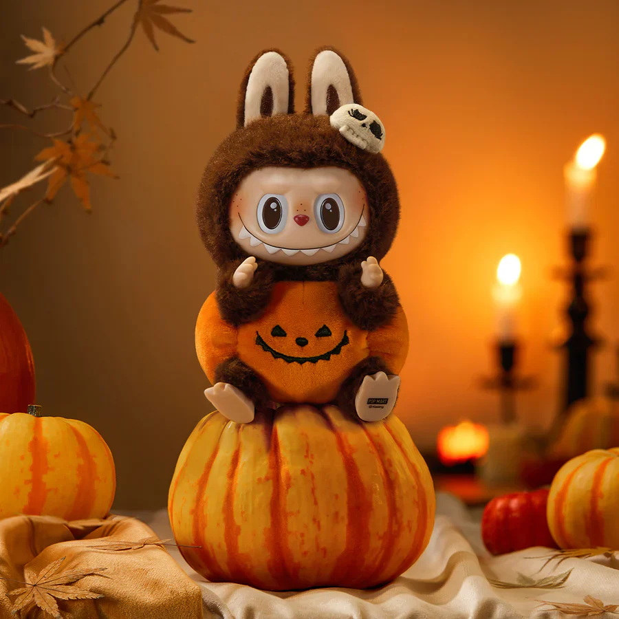 POP MART The Monsters LABUBU Happy Halloween - Sitting Pumpkin Vinyl Plush Pendant - Image 2