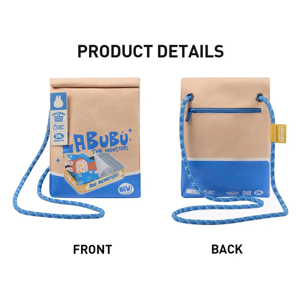 Pop Mart The Monsters Labubu Wacky Mart Series-Messenger Bag - Image 2