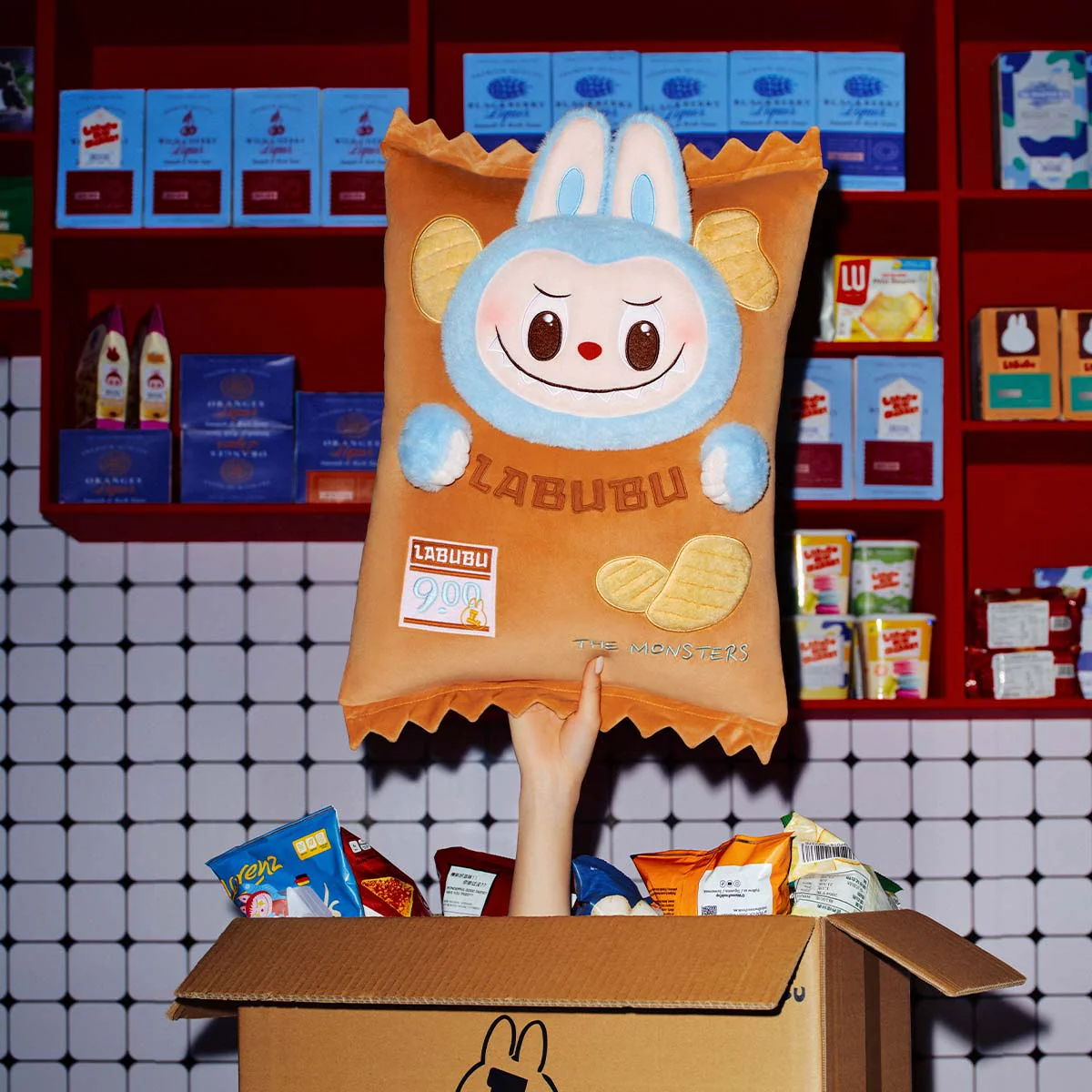 Pop Mart The Monsters Labubu Wacky Mart Series-Pillow 'Chips' - Image 3