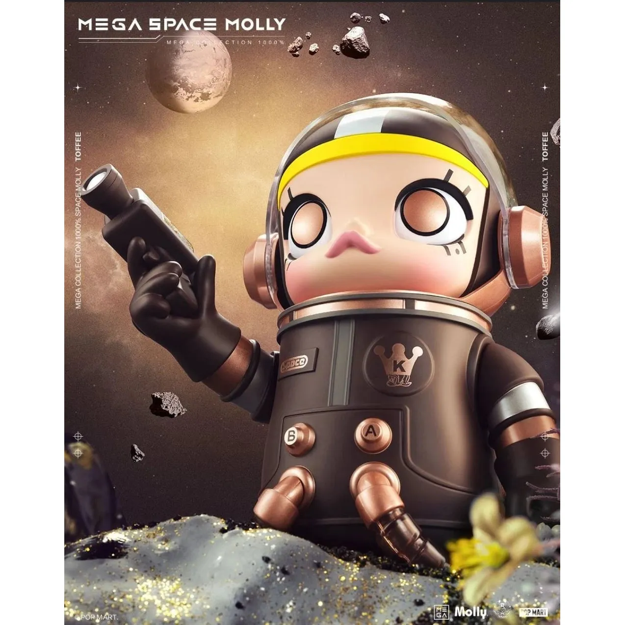 Pop Mart Mega Space Molly Mega Collection 400% 'Toffee' - Image 2