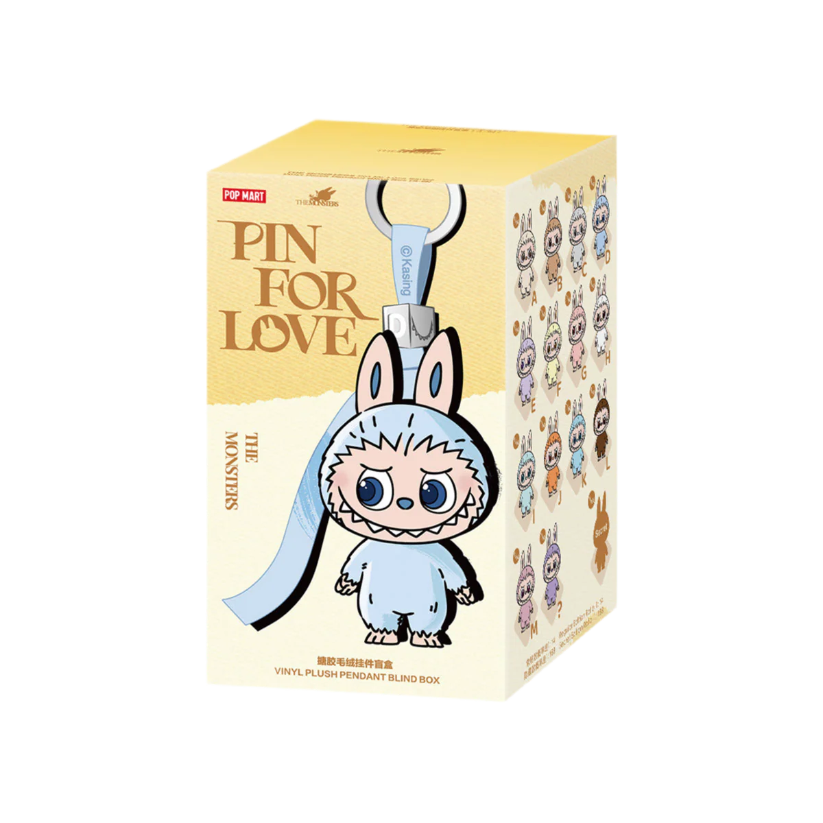 Popmart THE MONSTERS Pin for Love Series-Vinyl Plush Pendant Blind Box (A-M) x 1