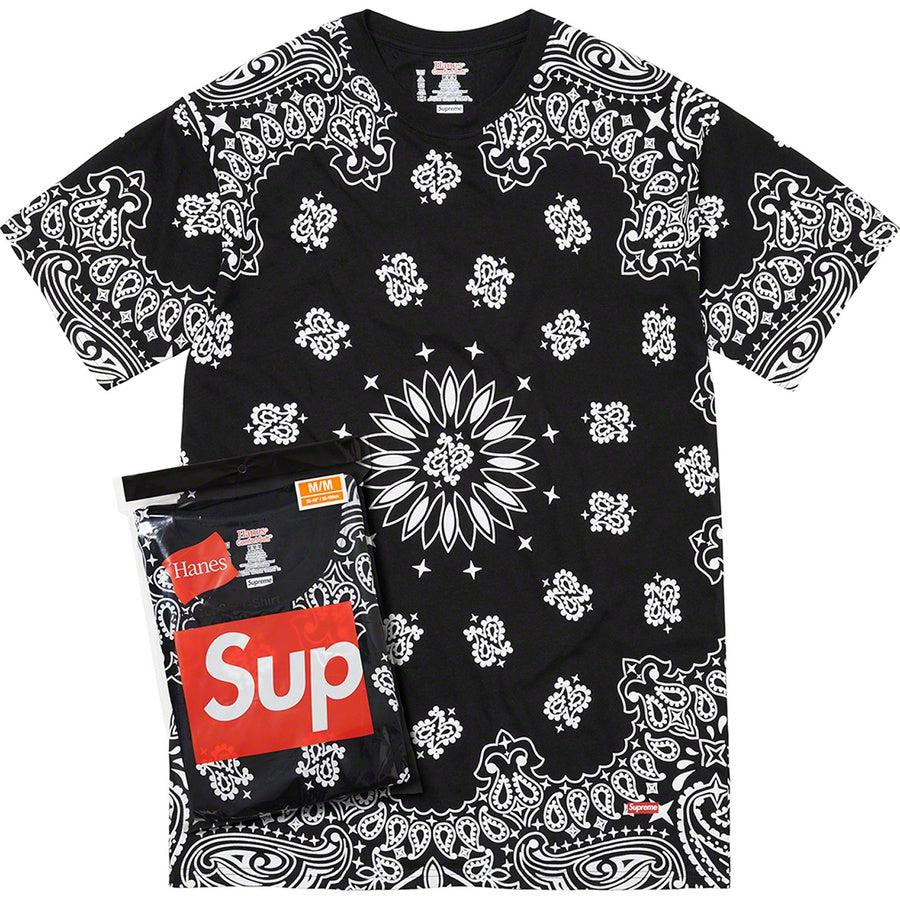 Supreme®/Hanes® Bandana Tagless Tees (2 Pack) Black