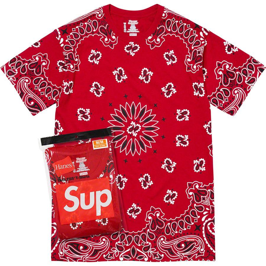 Supreme®/Hanes® Bandana Tagless Tees (2 Pack) Red