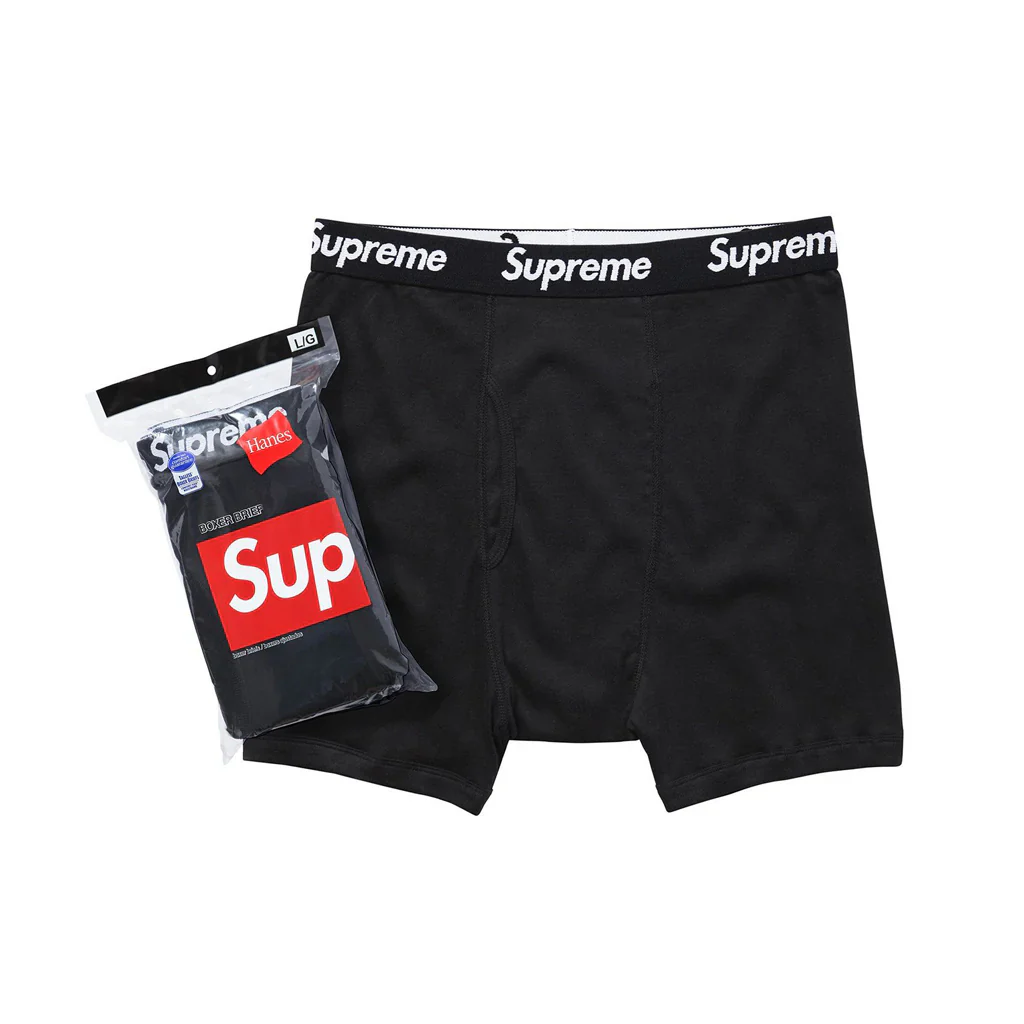 Supreme Hanes Boxer (4 Pack) Briefs Black - Image 2