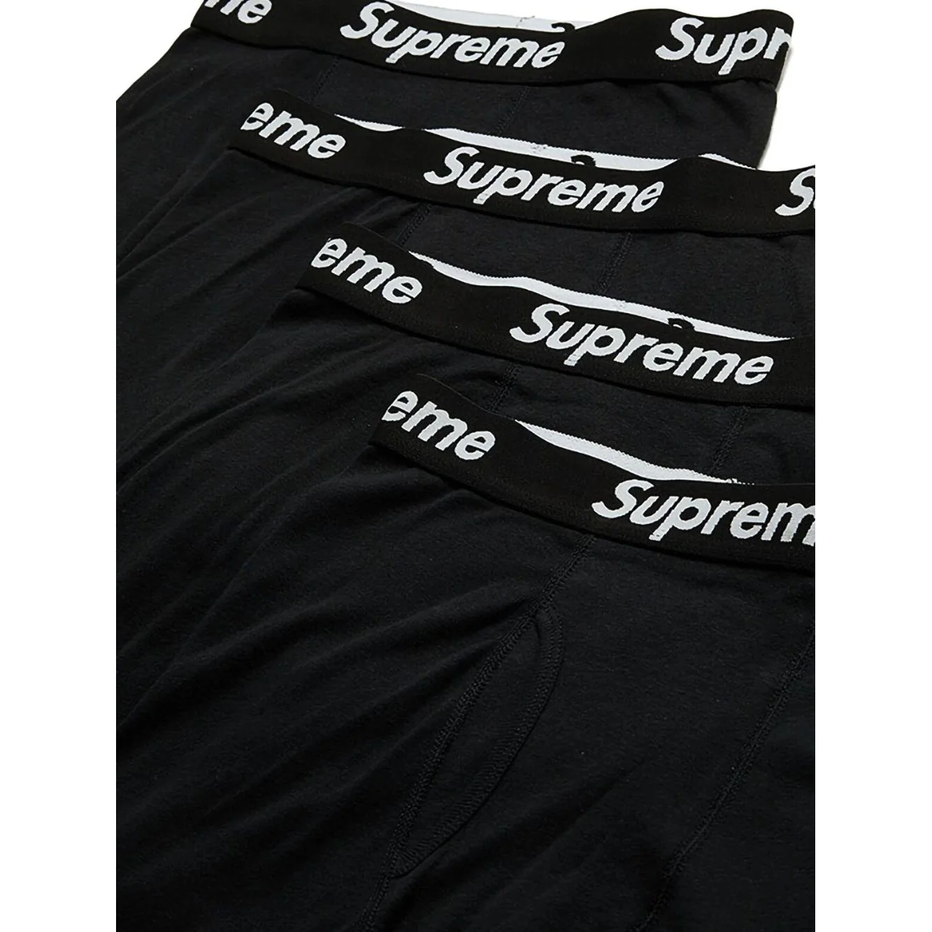 Supreme Hanes Boxer (4 Pack) Briefs Black - Image 3