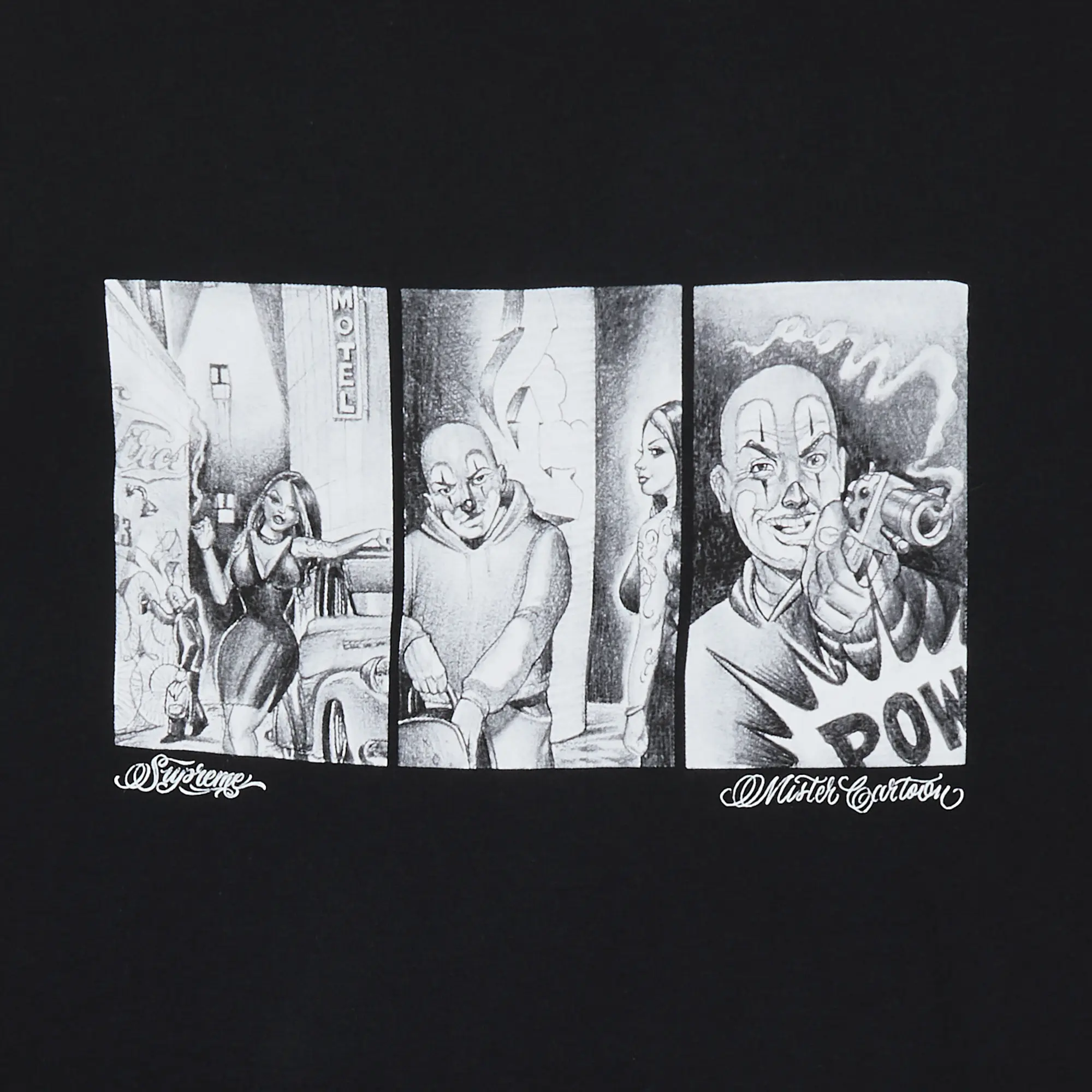 Supreme Mister Cartoon Pow T-Shirt 'Black' - Image 2