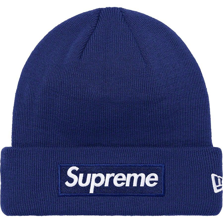 Supreme New Era® Box Logo Beanie (Washed Navy)