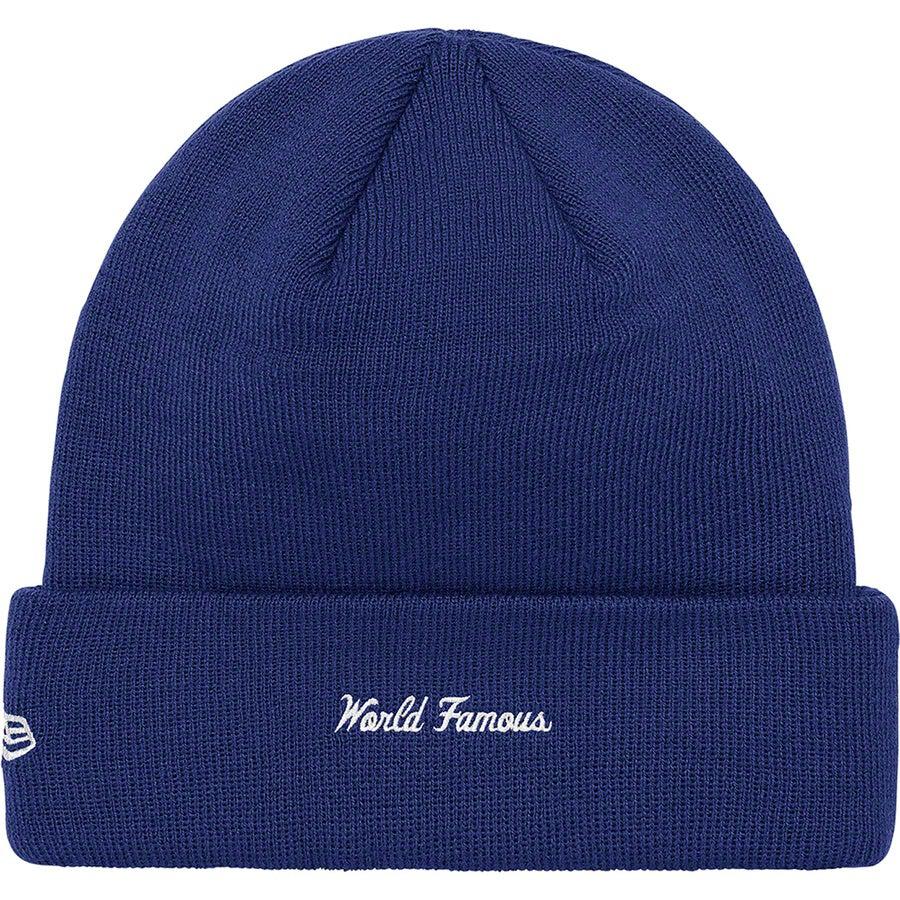 Supreme New Era® Box Logo Beanie (Washed Navy) - Image 2