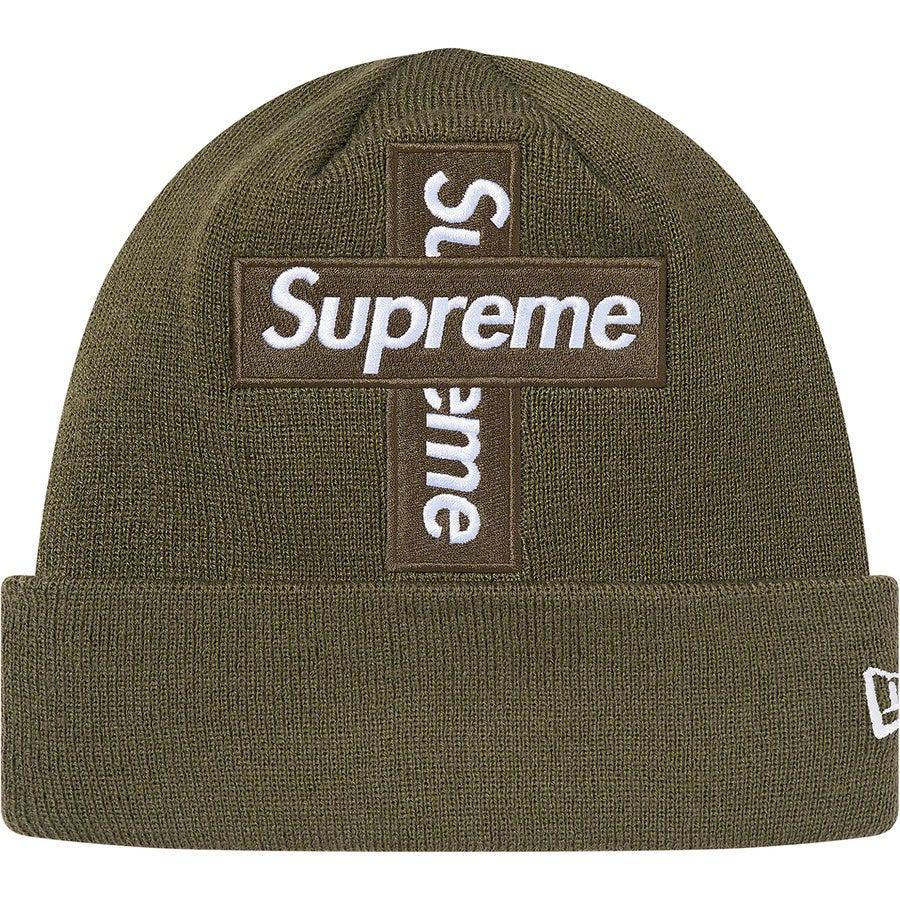 Supreme New Era® Cross Box Logo Beanie (Olive)