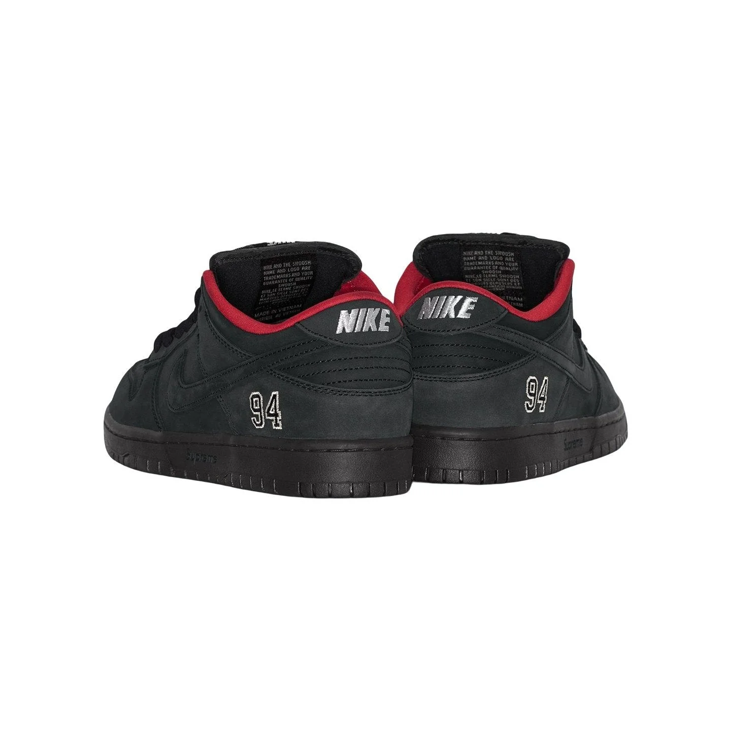 Supreme Nike SB Dunk Low 'Black' - Image 2