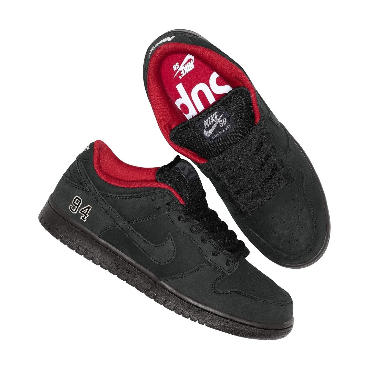 Supreme Nike SB Dunk Low 'Black' - Image 3