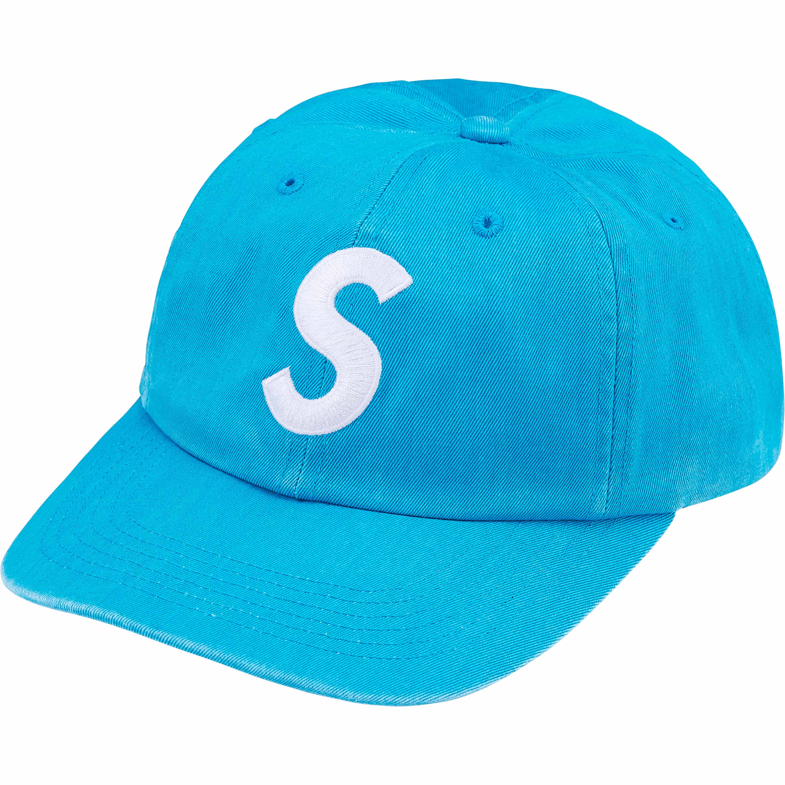 Supreme Pigment Coated S Logo 6-Panel Cap 'Blue'