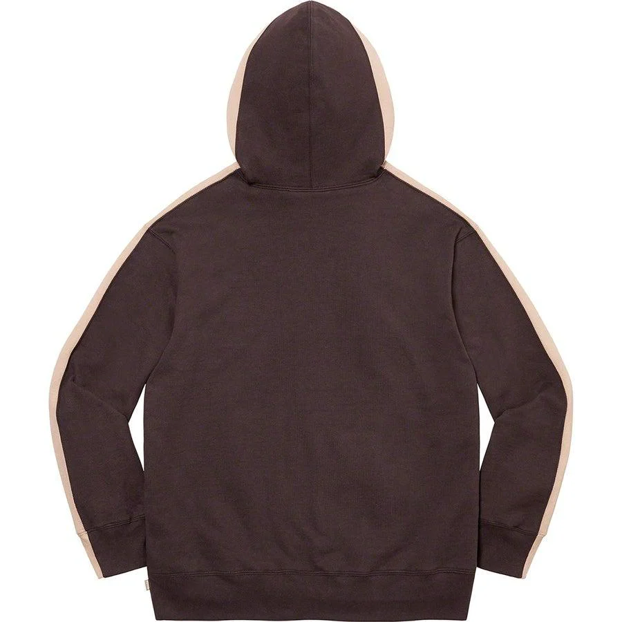 Supreme S Logo Split Hooded Sweatshirt (Brown) - Image 2