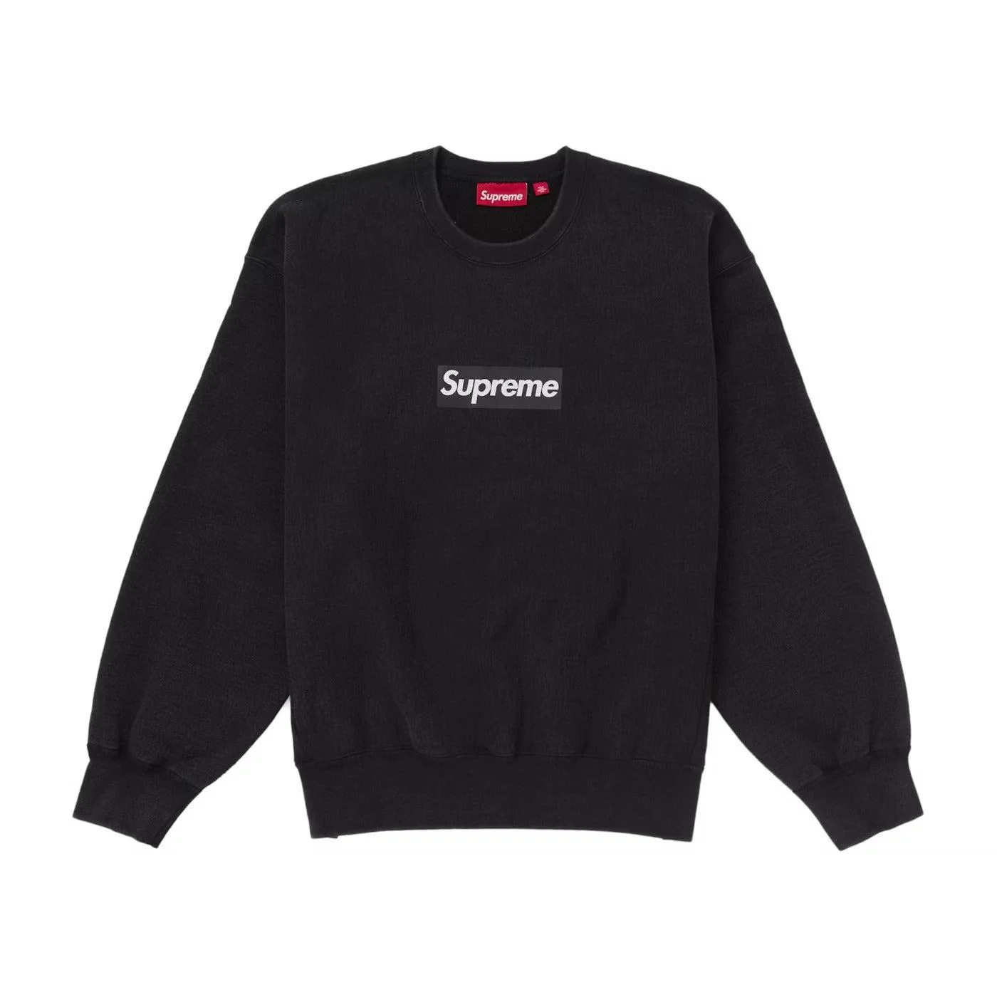 Supreme Washed Box Logo Crewneck 'Black'