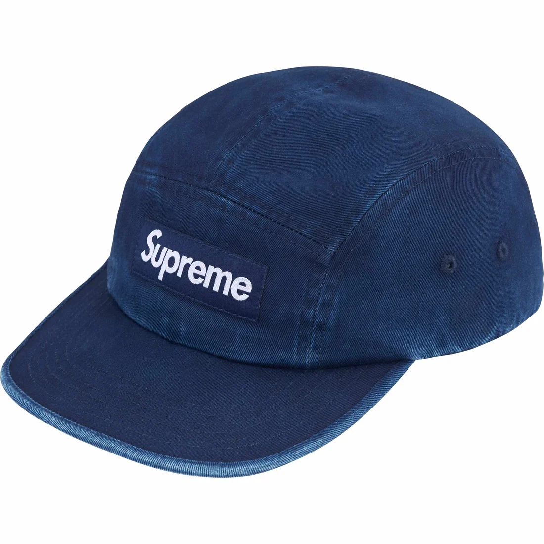 Supreme Washed Chino Twill Camp Cap (Blue)