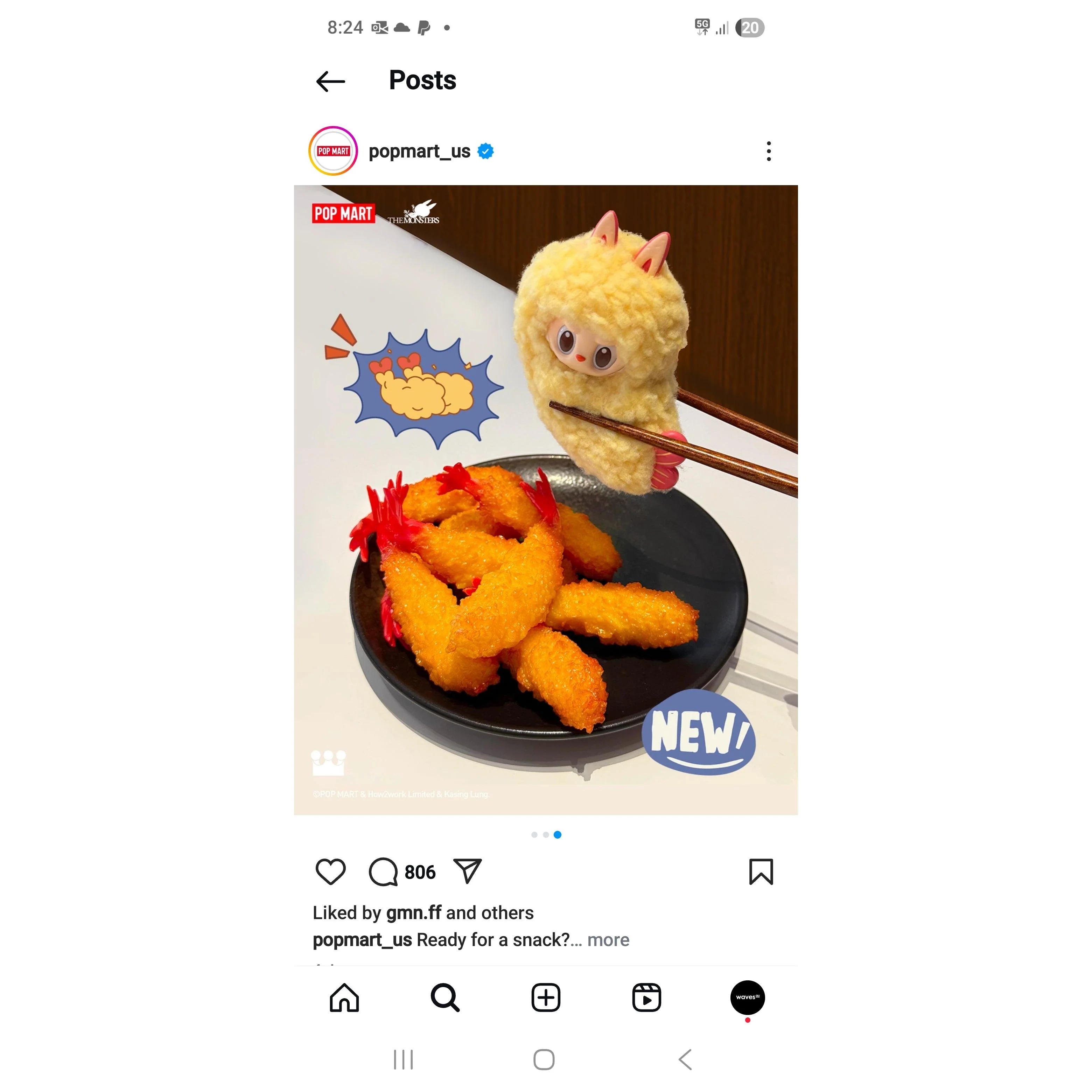 THE MONSTERS Shrimp Wacky Mart Series-Earphone Case - Image 3
