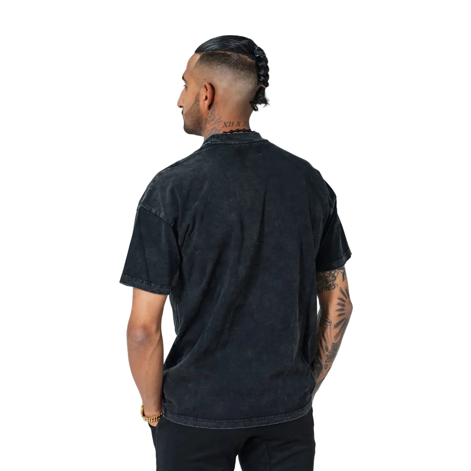 Undrground Acid Wash Puff Print T-Shirt 'Black' - Image 2