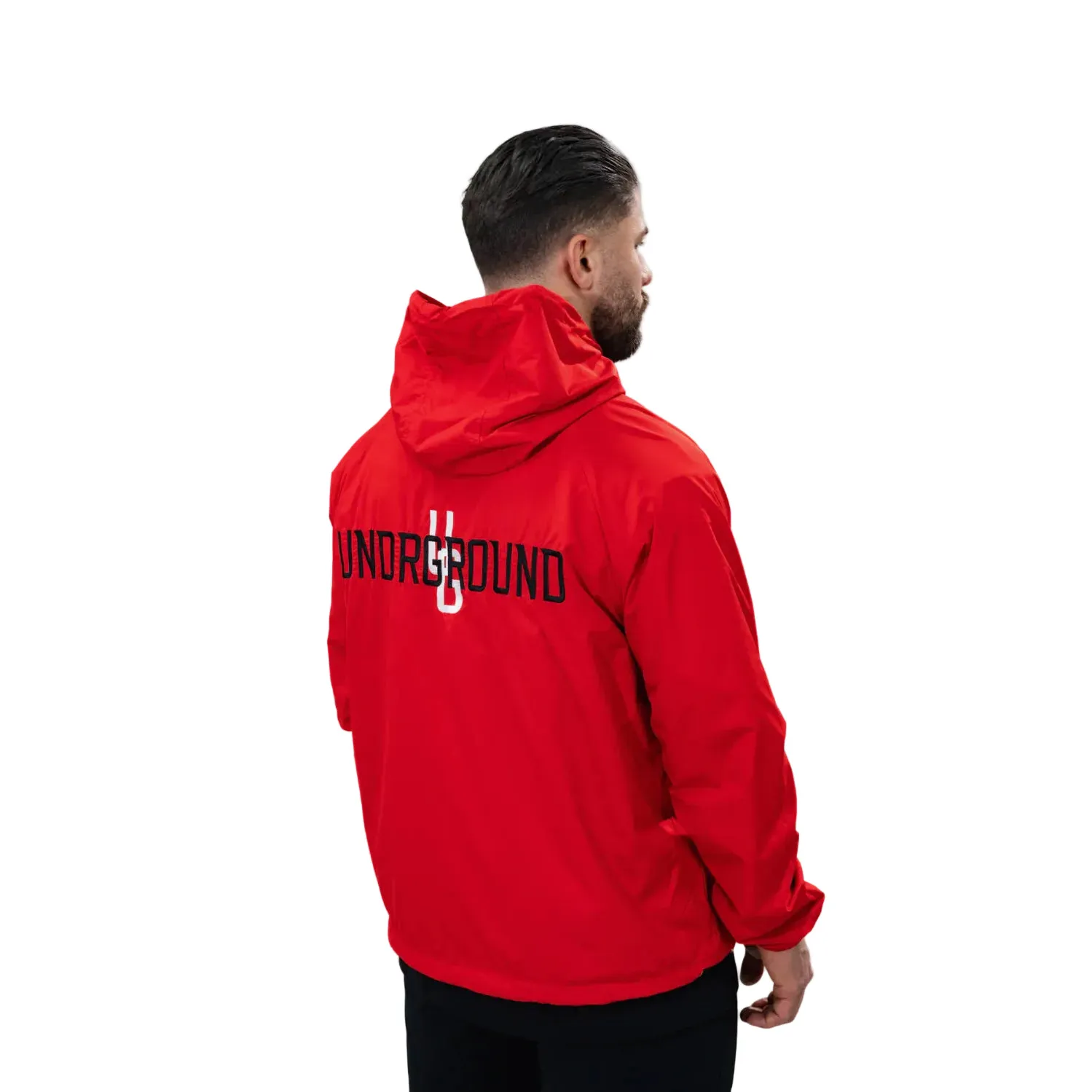 Undrground Half Zip Windbreaker 'Red' - Image 2