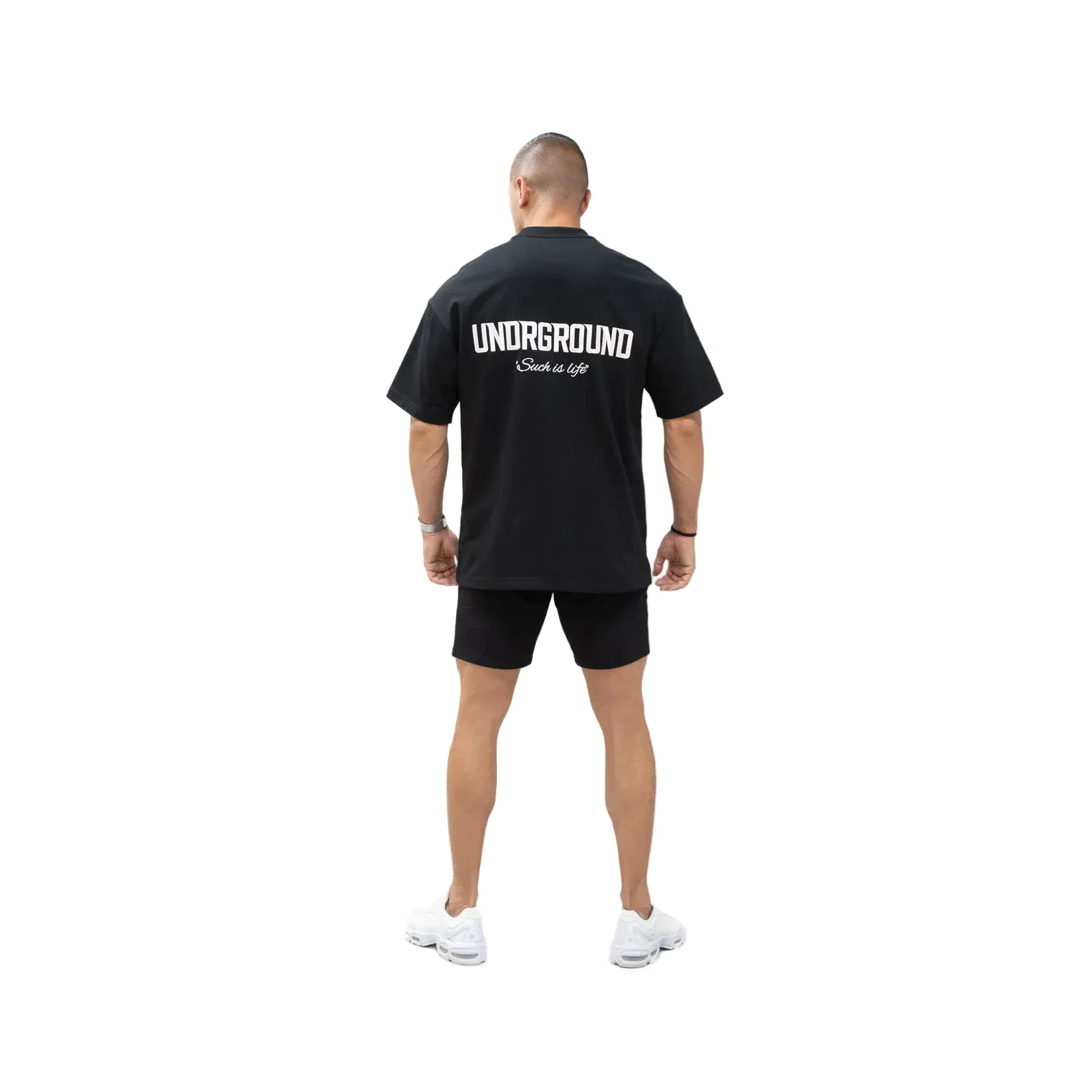 Undrground Such Is Life Relaxed Fit T-Shirt 'Black Pink' - Image 2